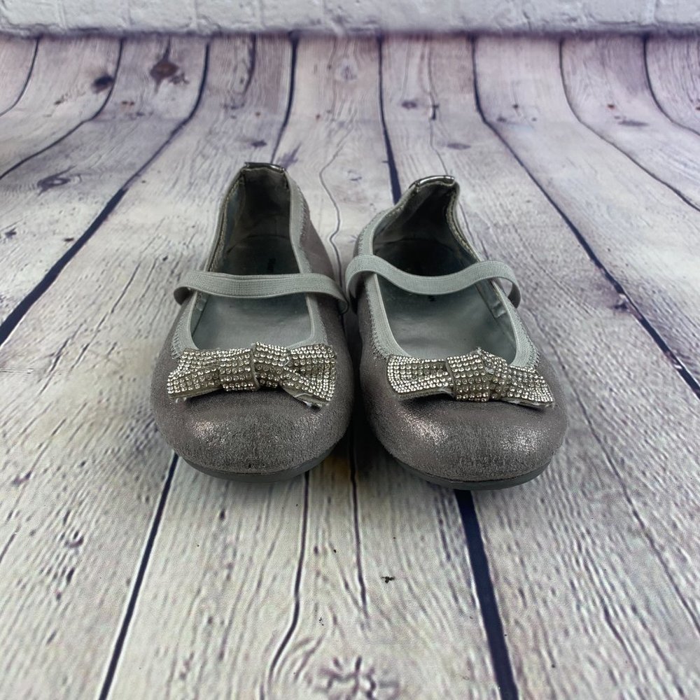 Stuart Weitzman Girls Fannie Glitz-T Flat Shoes - Picture 4 of 8